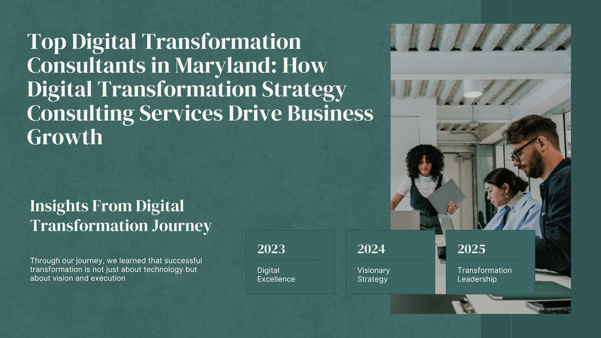 Top Digital Transformation Consultants in Maryland: How Digital Transformation Strategy Consulting Services Drive Business Growth